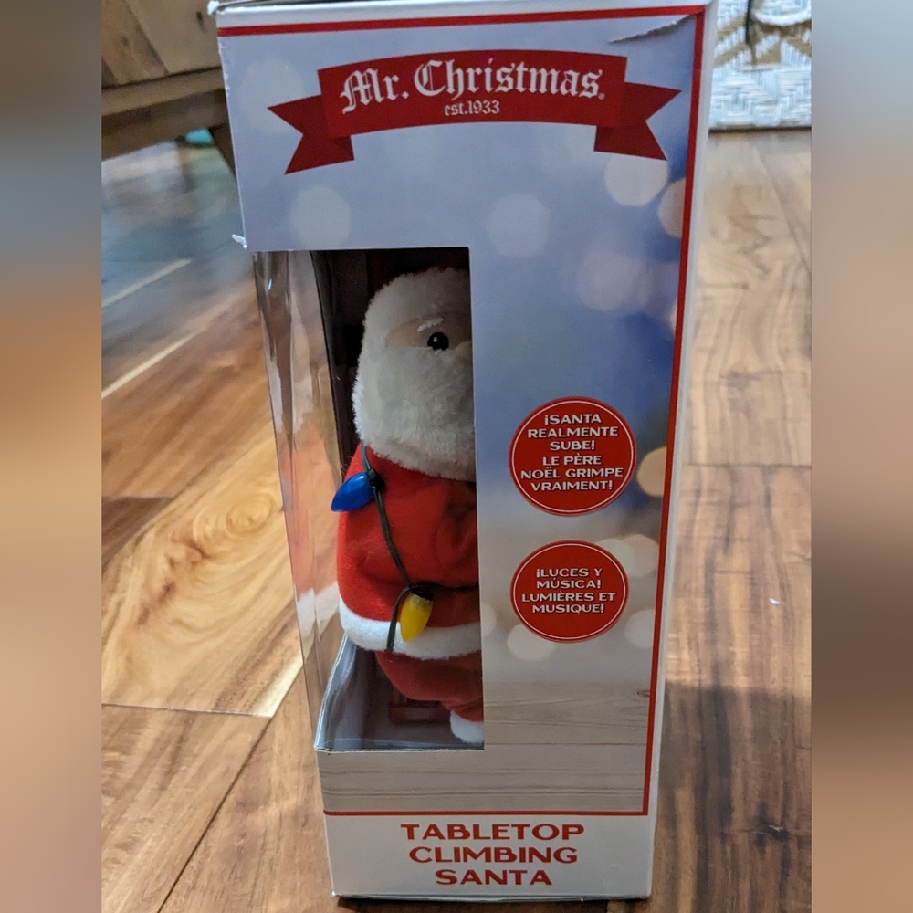 Mr. Christmas Est. 1933 Climber Santa Tabletop Decor New in Box 🎅 - Picture 3 of 9
